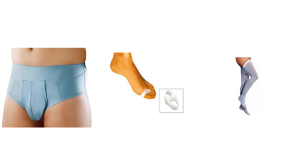 intimo, calzature e calze a compressione